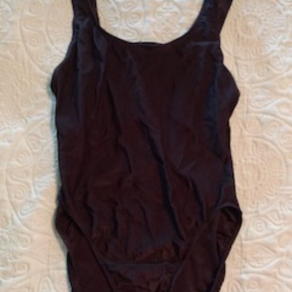 Black Ribbed One Piece Suit - Picture 2 of 2